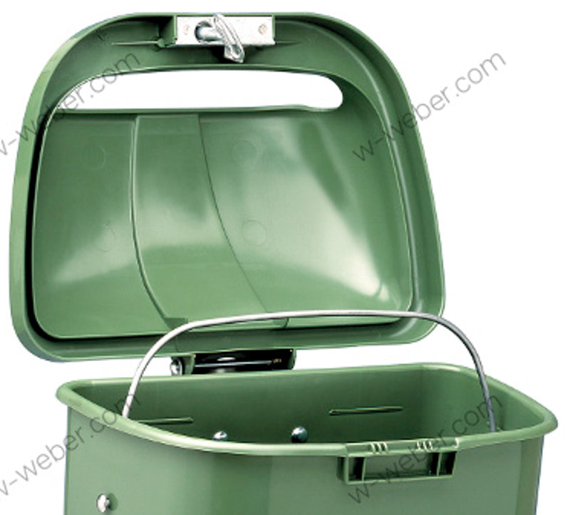 Antracit Affaldskurv 50 liter komplet med låg og beslag 