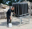 IBC palletank tømmer på stativ