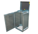 Udendørs affaldsbeholder Firkantet beholder galvaniseret