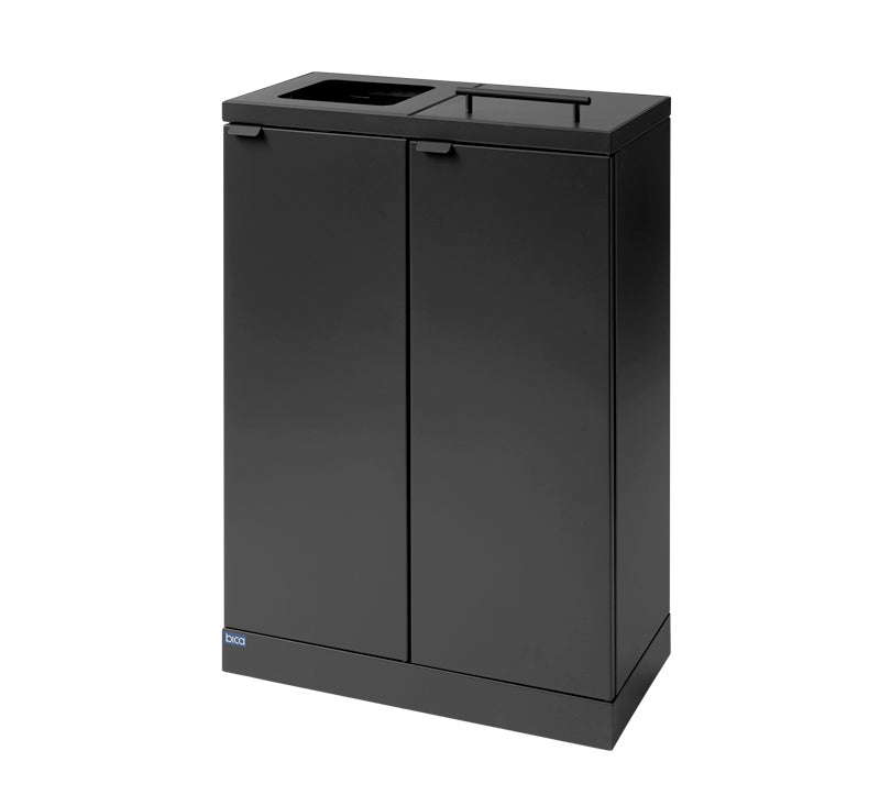 Kraftig indendørs affaldsbeholder 874 med åbent/løftelåg indkast 2 x 65 Liter