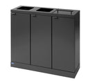 Kraftig indendørs affaldsbeholder 887 med åbent/løftelåg indkast 3 x 45 Liter