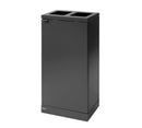 Kraftig indendørs affaldsbeholder 951 med åbent indkast og hylder 2 x 45 Liter