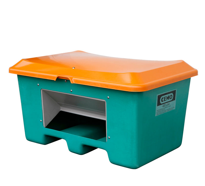 CEMO Sand/saltbeholder - 400 Liter - Uden bundåbning og gaffellommer