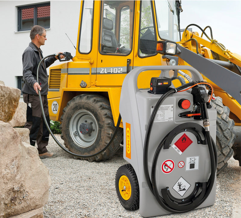 Cemo Diesel trolley tank - 100 liter - 18 V pumpe incl. batteri & lader
