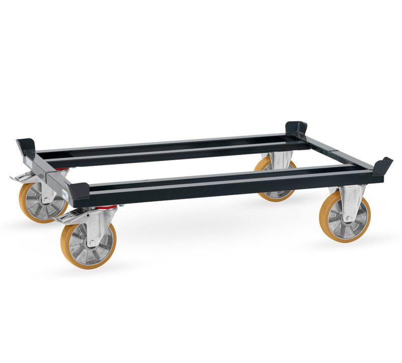 Pallevogn 1200 kg med polyuretandæk - Antracit  - 1200 x 800 mm