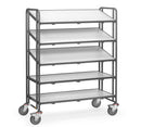 ESD Kassevogn med 5 hylder 1240 x 600 mm