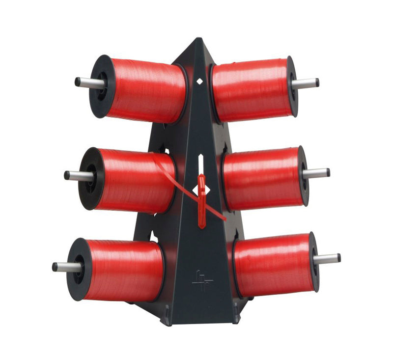 Bordholder til 6 ruller gavebånd inkl. kniv