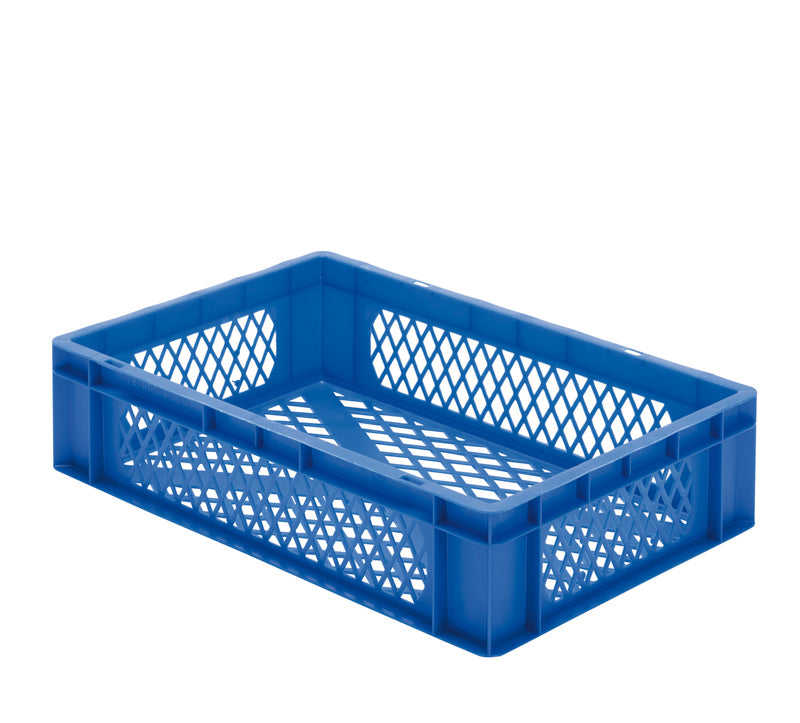 Euro-kasse både perforerede sider og bund - 600 x 400 x 120H mm