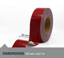 Reflekstape - Rød - 50 mm x 45,7 meter