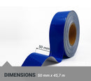 Reflekstape - Blå - 50 mm x 45,7 meter