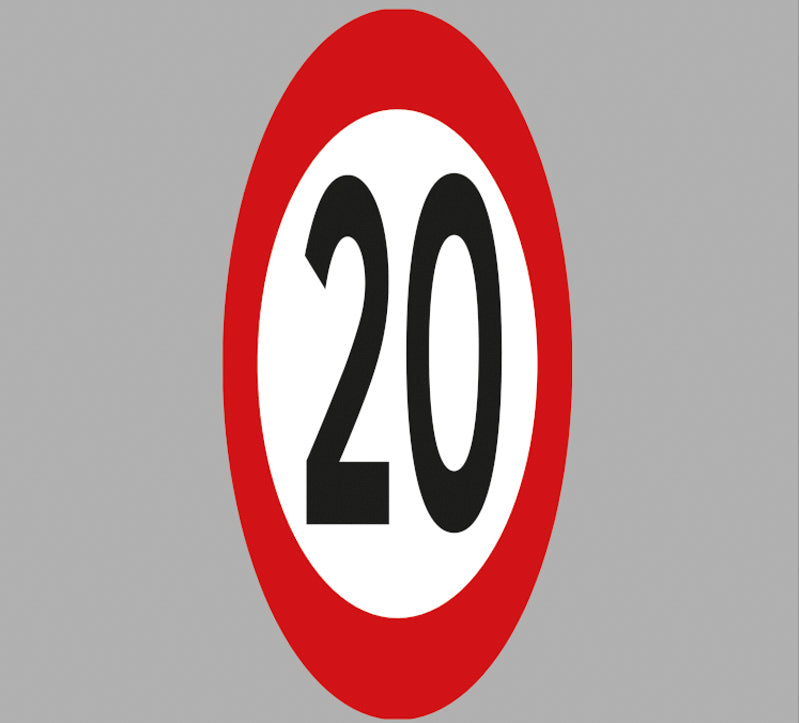 Hastighedsskilt - 20 km/t - PREMARK
