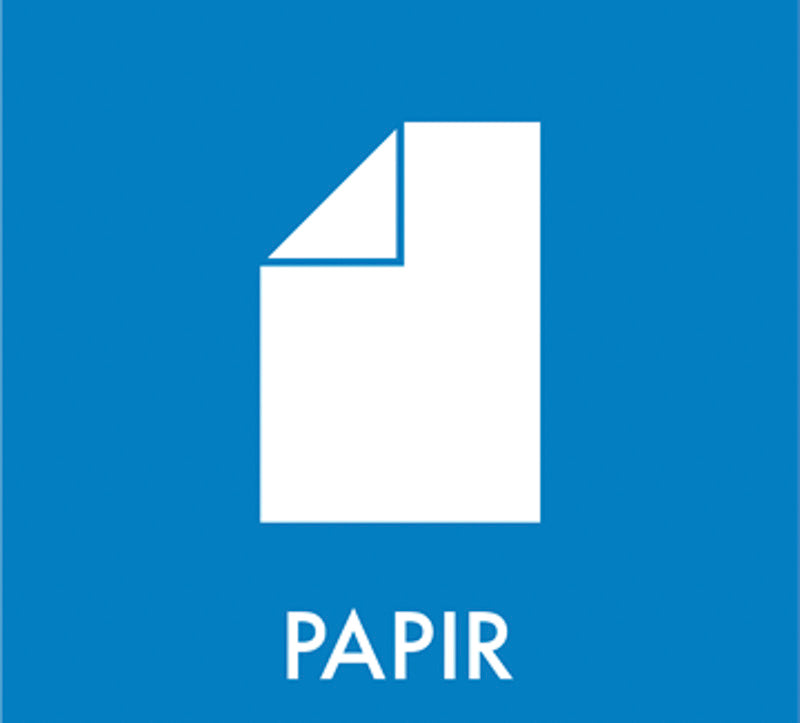 Affaldsskilt Papir