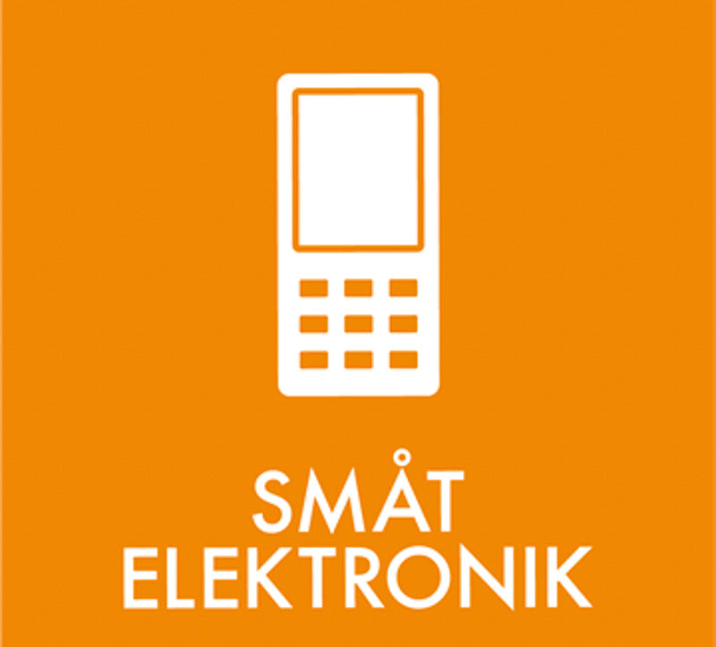 Affaldsskilt Småt elektronik