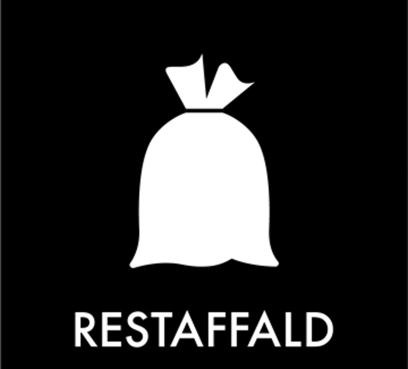 Affaldsskilt Restaffald