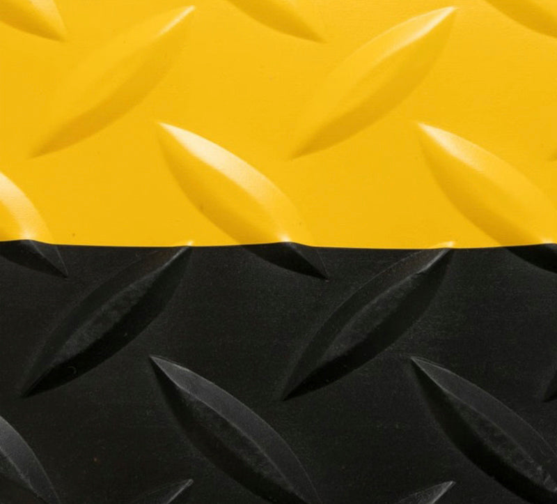 Aflastningsmåtte - hel rulle 18,3 meter - fås i 3 bredder - Sort/Gul - Diamant 479