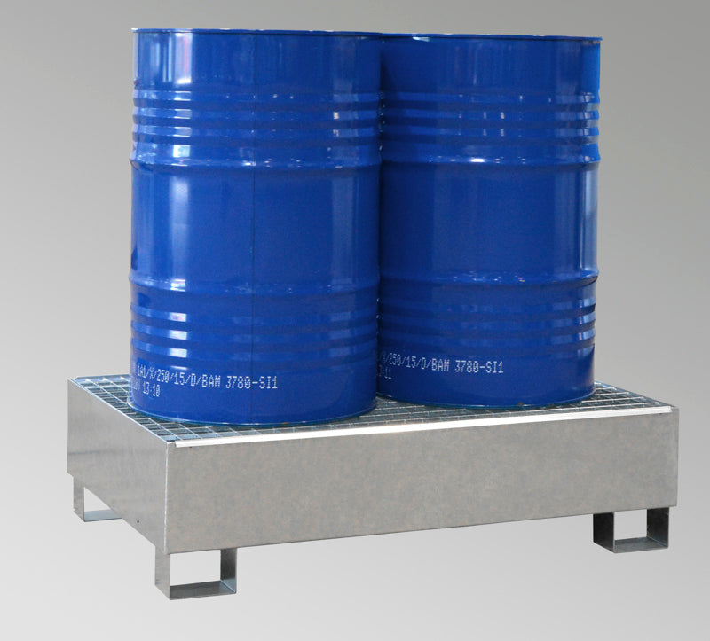Opsamlingskar 2 x 200 liter - galvaniseret