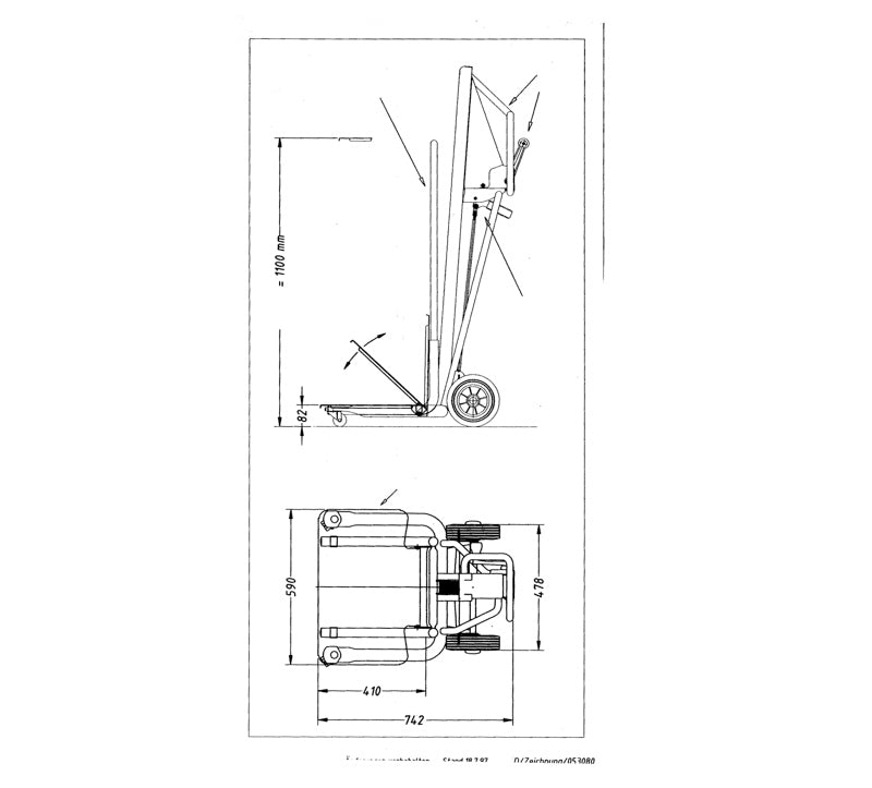 Mini stabler - Løftehøjde 1100 mm - Unikar med gafler