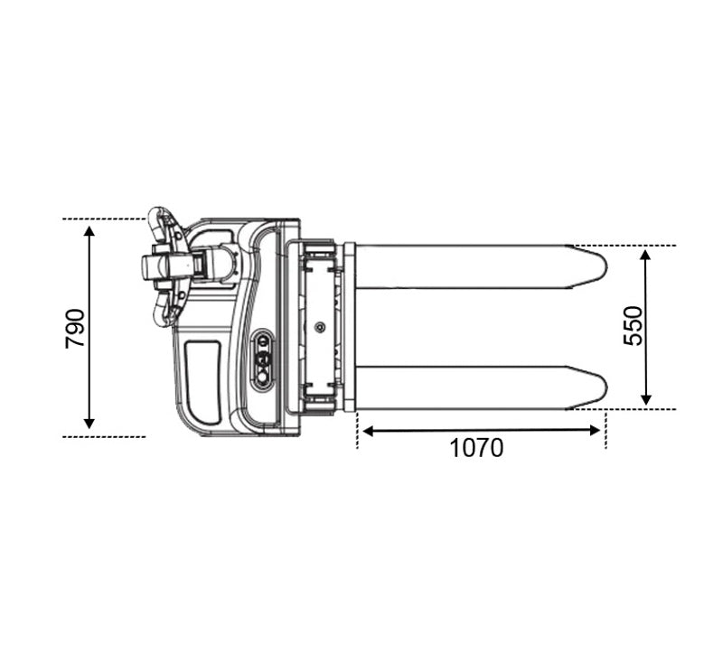 Selvkørende stabler - 1500 kg - Løftehøjder 1600 - 3500 mm