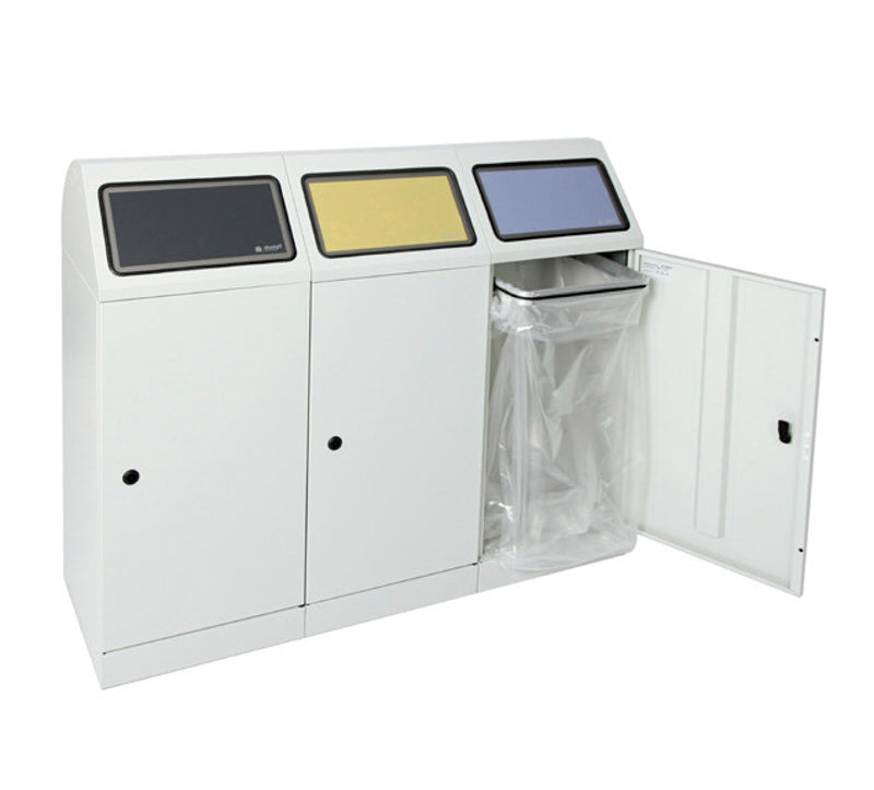 Sorteringsbokse - 3 x 70 liter med pose