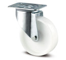 Transporthjul, nylon, 100 mm - Drejehjul plade mont.