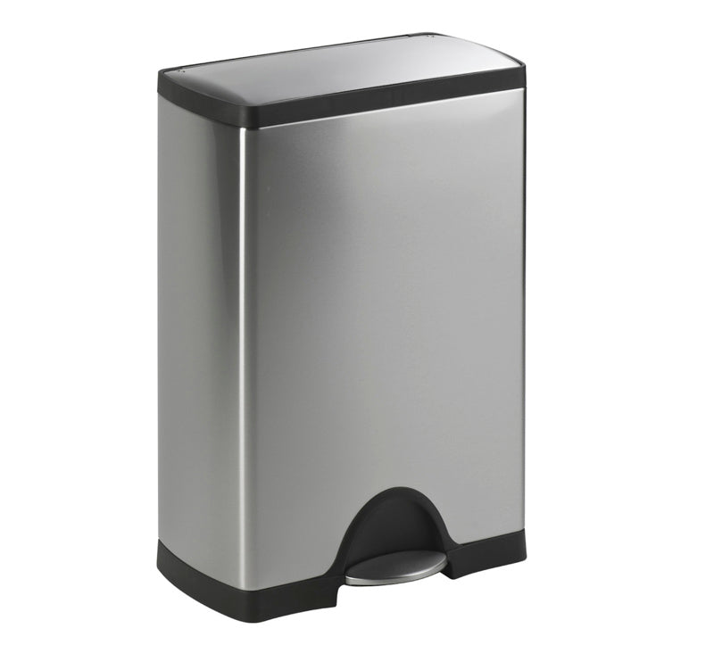 Pedalspand - rektangulær - 50 Liter Rustfri