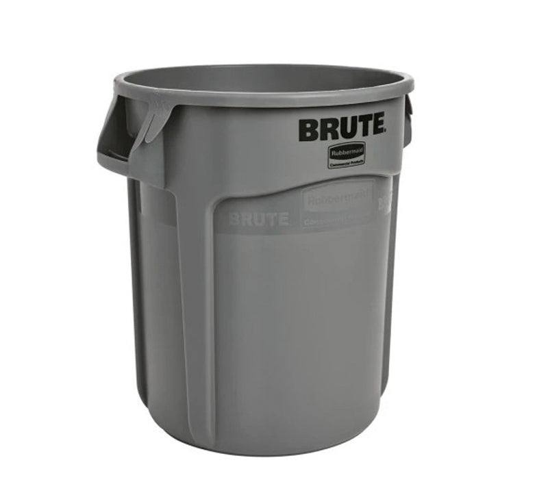 Rund plast beholder 37 Liter - Grå