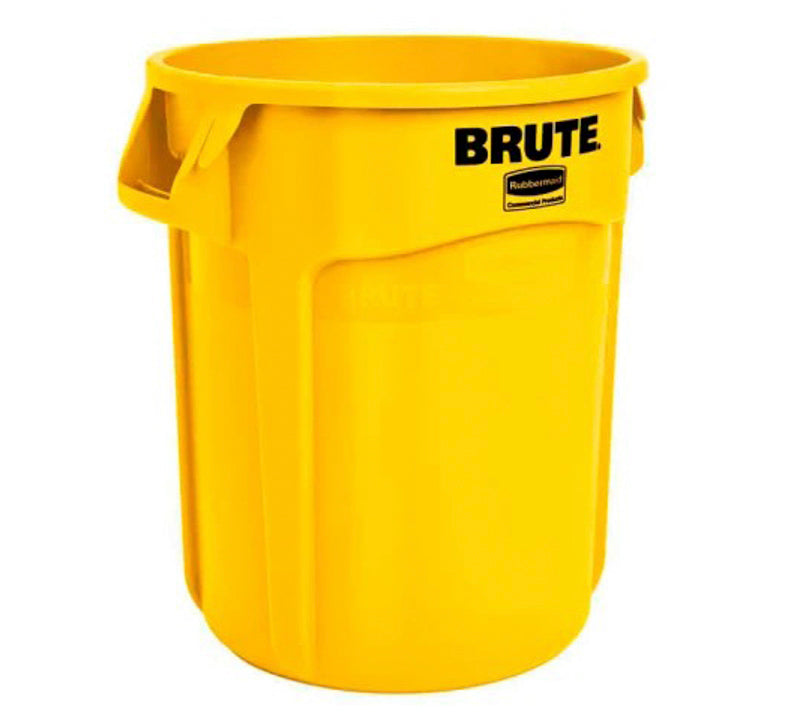 Rund plast beholder 76 Liter - Gul