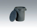 Rund plast beholder 76 Liter - Grå