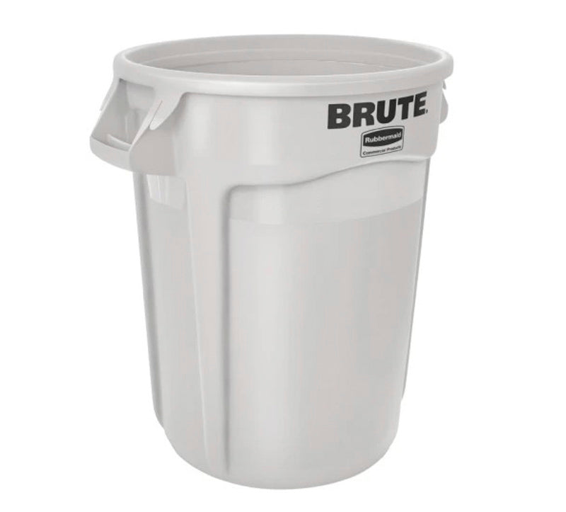 Rund plast beholder 121 Liter - Hvid