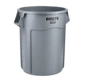 Rund plast beholder 208 Liter - Grå