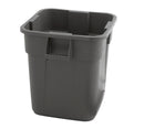 Kvadratisk plast beholder 151 Liter - Grå