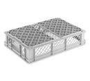 Perforerede kasse til glas - 22 Liter stabelbar - 600 x 400 x 130H mm