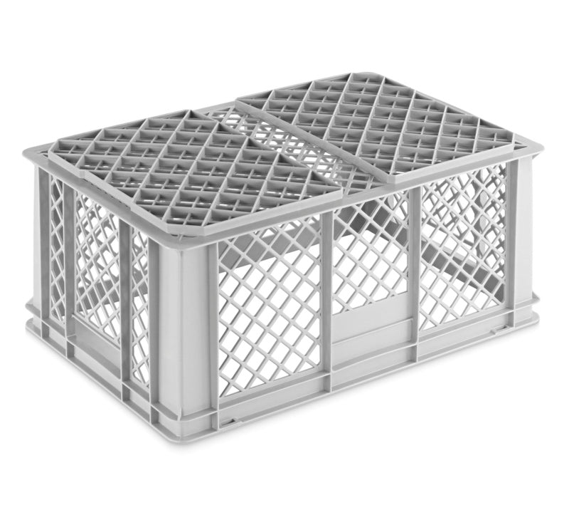 Perforerede kasse til glas - 53 Liter stabelbar - 600 x 400 x 260H mm