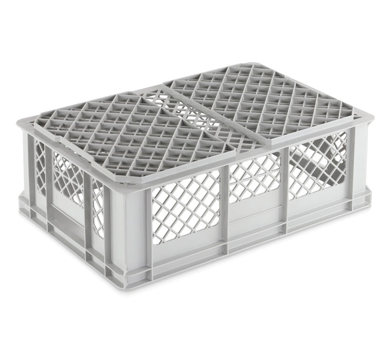 Perforerede kasse til glas - 38 Liter stabelbar - 600 x 400 x 200H mm
