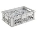 Perforerede kasse til glas - 38 Liter stabelbar - 600 x 400 x 200H mm