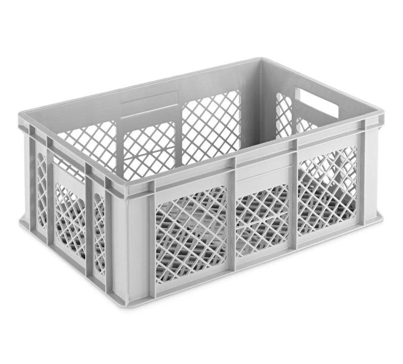 Perforerede kasse til glas - 47 Liter stabelbar - 600 x 400 x 240H mm