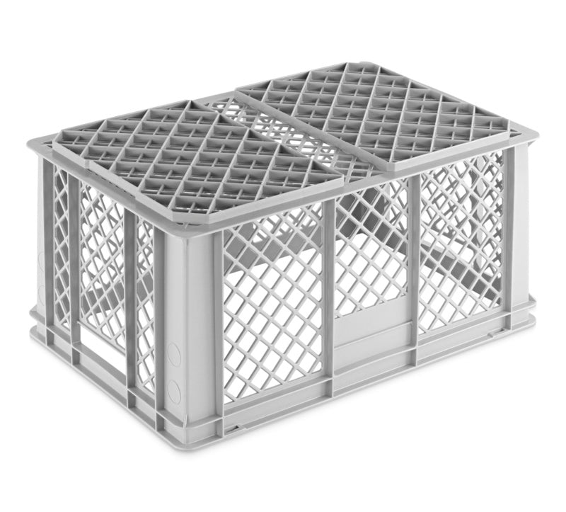 Perforerede kasse til glas - 56 Liter stabelbar - 600 x 400 x 290H mm