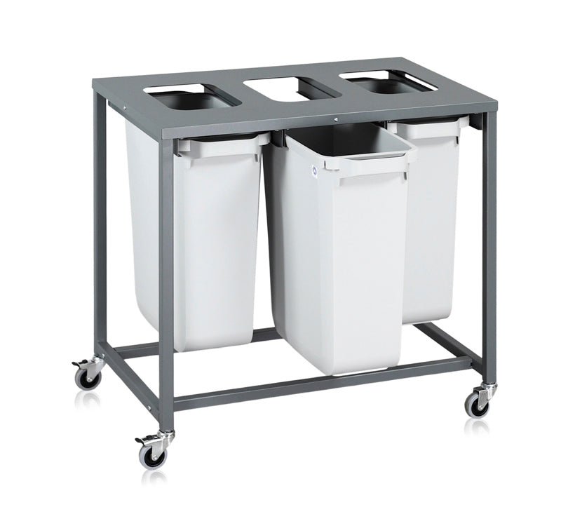 Sorteringsvogn Light – 3 x 60 Liter beholdere