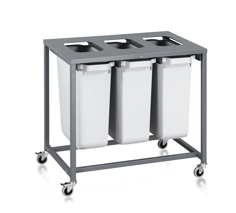 Sorteringsvogn Light – 3 x 60 Liter beholdere