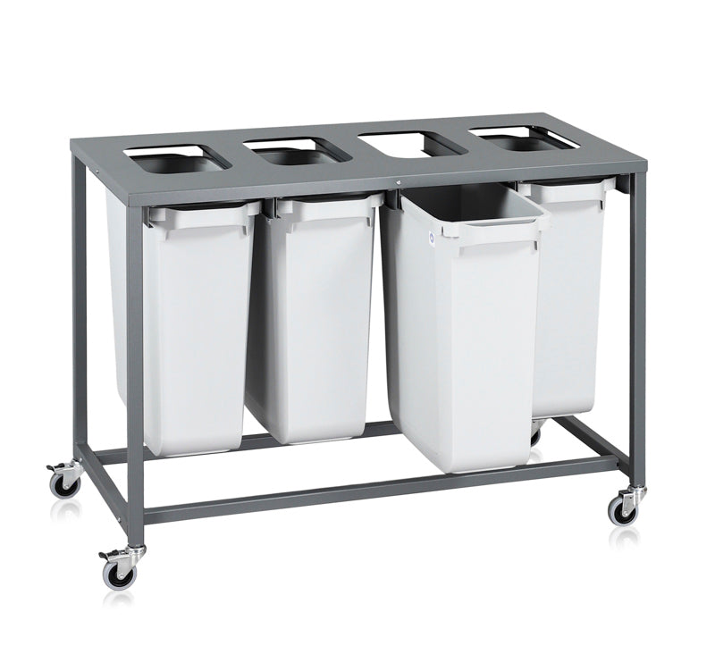 Sorteringsvogn Light – 4 x 60 Liter beholdere