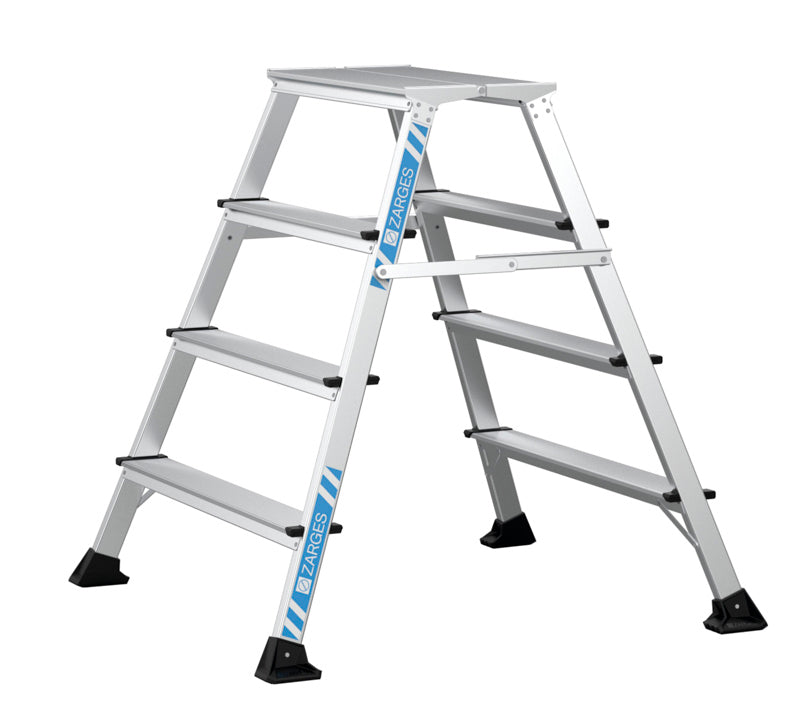 Arbejdsbuk - 2 x 4 trin - platform 600 x 300 mm - Zarges XLstep P - bred