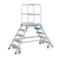 Platformstrappe, dobbeltsidet - Z600 - alu, Prof 2HF - 5 trin - 1200H mm - Zarges