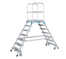 Platformstrappe, dobbeltsidet - Z600 - alu, Prof 2HF - 7 trin - 1680H mm - Zarges