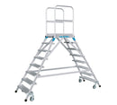 Platformstrappe, dobbeltsidet - Z600 - alu, Prof 2HF - 8 trin - 1920H mm - Zarges