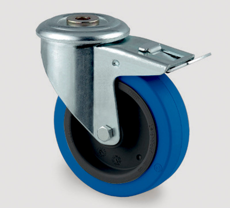 Apparathjul 125 mm - Drejebremsehjul bolt mont.