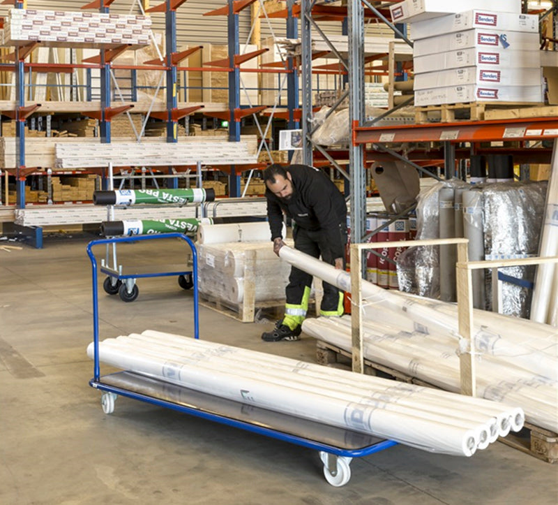 Stor platformsvogn, nylon hjul - Kongamek