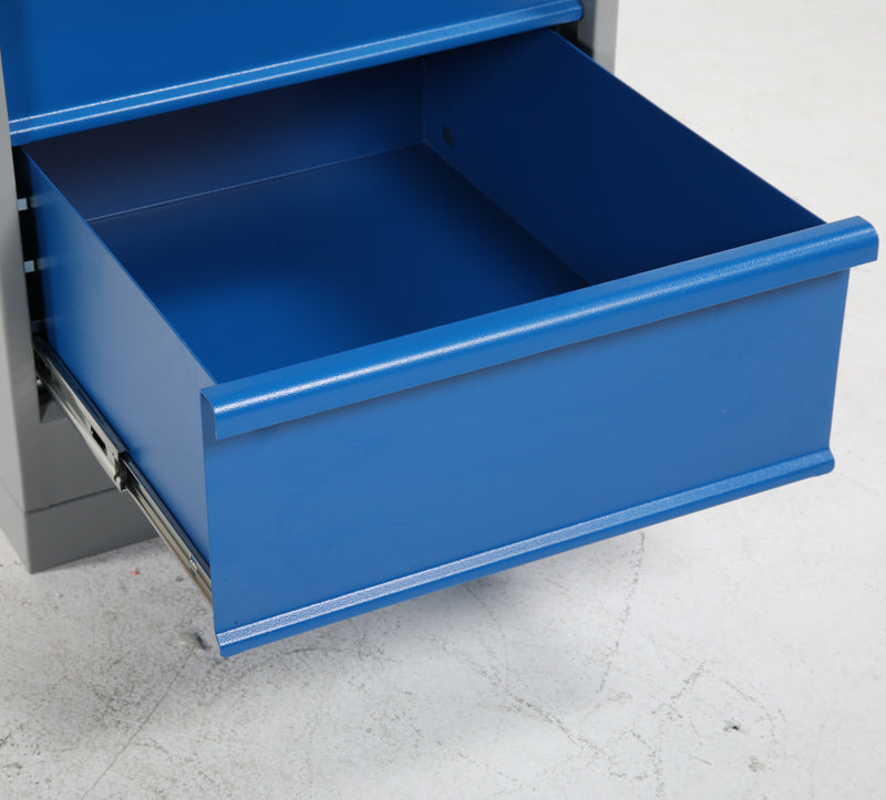 Stål bordplade - Filebænk inkl. Skuffeskab 2000 x 800 mm