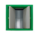 30 liter sorteringboks med grøn topramme
