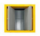 70 liter sorteringboks med gul topramme