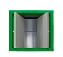 70 liter sorteringboks med grøn topramme